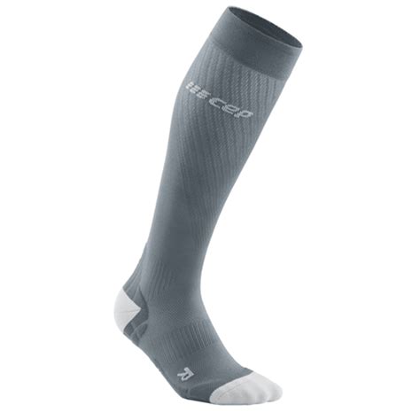 CEP Compression Run Ultralight Men's Compression Socks (Grey/Light Gre ...