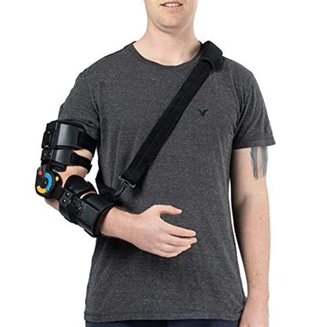 Buy Hinged ROM Elbow brace with Strap, Post OP Elbow brace Stabilizer ...