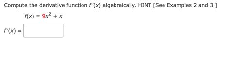 Image result for Compute the Derivative Function Algebraically