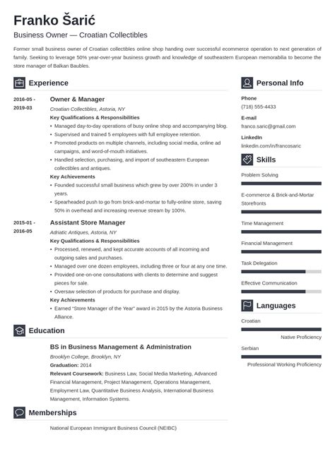Business Owner Profile Sample 的图像结果