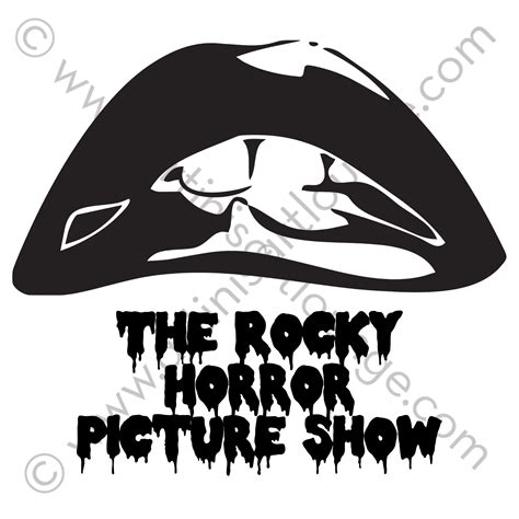 Rocky Horror Lips Black And White Clipart