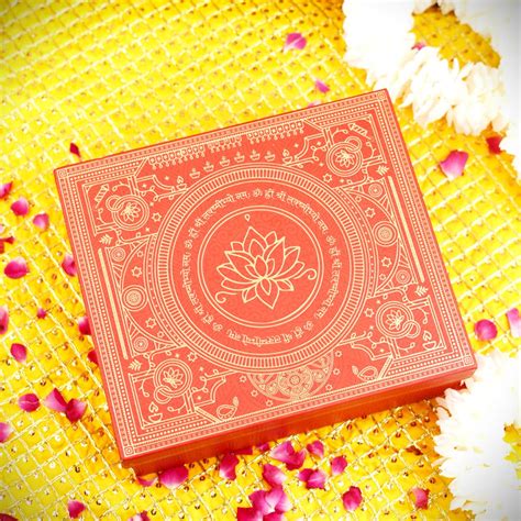Red Gold Foiled Premium Festive Rigid Gift Box | 10"x10"x4" – ServDharm