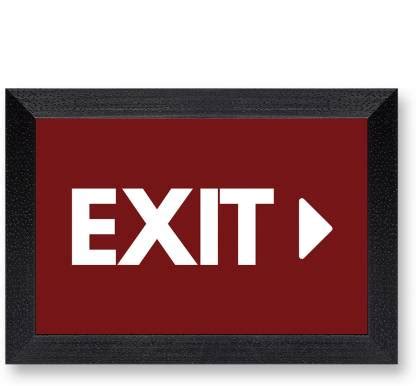 Ritwika's Exit Trip Hazard Digital Reprint Sign Frame Emergency Sign ...