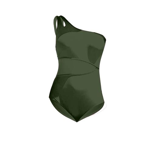 Fadeal one Shoulder Bathing Suit Women one Shoulder Swimsuit Mesh ...