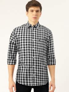 United Colors of Benetton Men Checkered Casual Black Shirt - Buy United ...