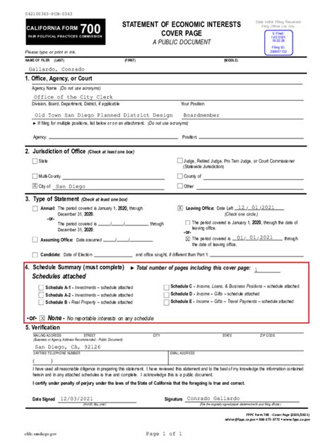 Fillable Online STATEMENT OF ECONOMIC INTERESTS COVER ... - NetFile Fax ...