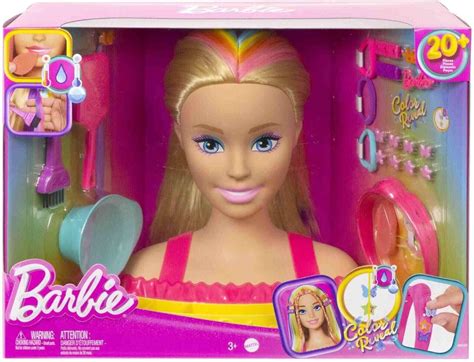 Amazon.com: Barbie Totally Hair Styling Doll Head & 20+ Accessories ...