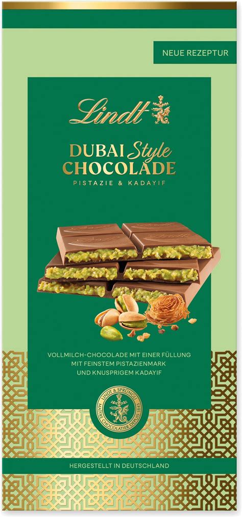 Lindt Dubai Style Milk Chocolate Bar, 150 g - Piccantino Online Shop ...