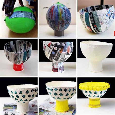 How to make Paper mache bowl with balloon the easy way