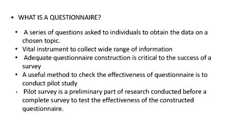 MENG501P Fall 2024-25: Understanding Questionnaire Design and ...