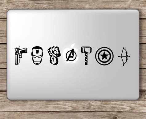 Fusion Graphix Avengers Symbols Superhero Marvel Laptop Vinyl Sticker ...