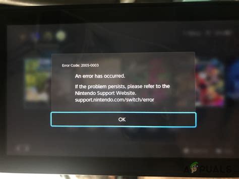 Image result for Support.Nintendo.com Switch Error Code 2005 0003