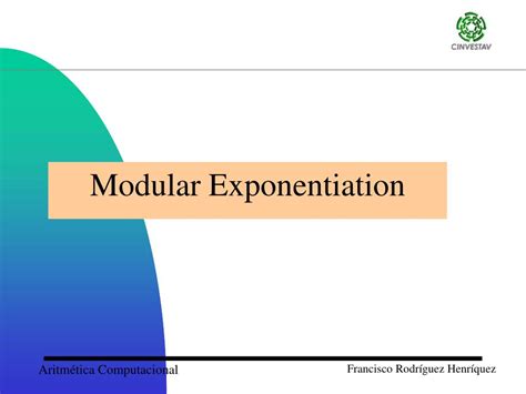 Modular Exponentiation Algorithm 的图像结果