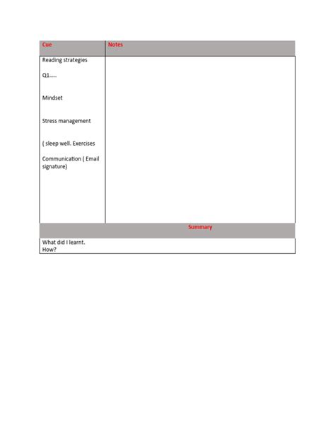 Image result for Book Note Taking Template