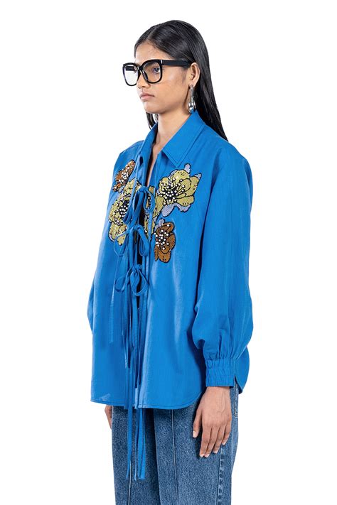 FLORA HAND EMBROIDERED SHIRT – Dhruv Kapoor