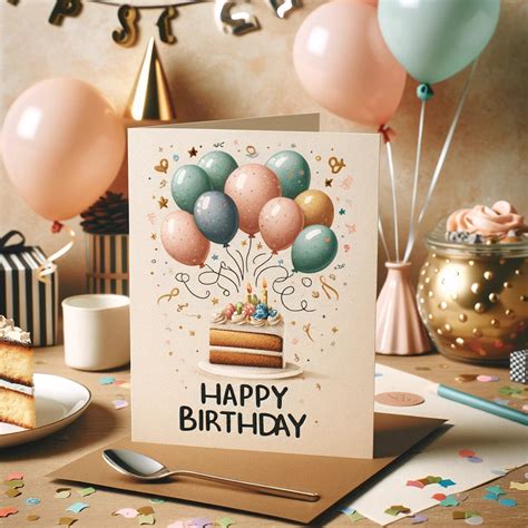 Handcrafted Birthday Card With Original Poem - Personalized Elegant ...