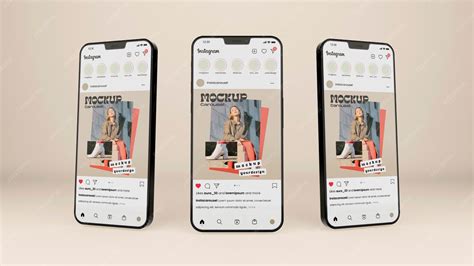 Premium PSD | Social media post mock-up with smartphone device