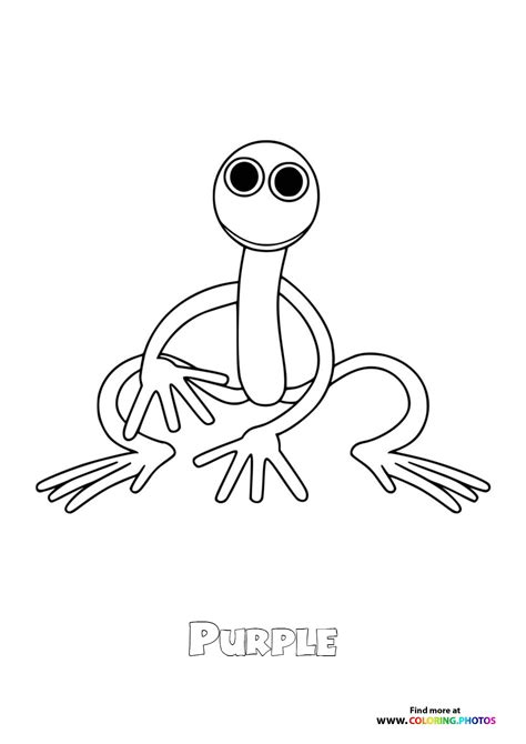 Purple Coloring Pages Rainbow Friends