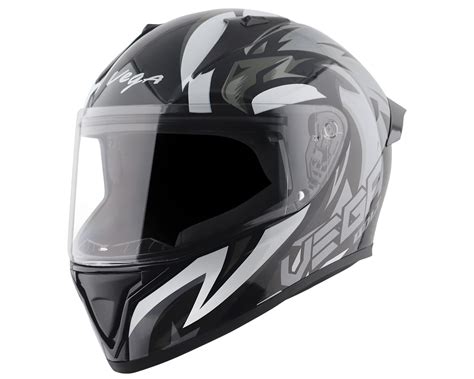 Vega Bolt Speedx ISI and DOT Certified Gloss Finish Full Face Helmet ...