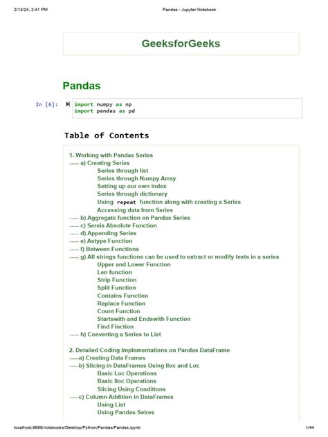 Pandas Jupyter Python 的图像结果