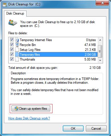 Image result for Windows 7 Disk Cleanup