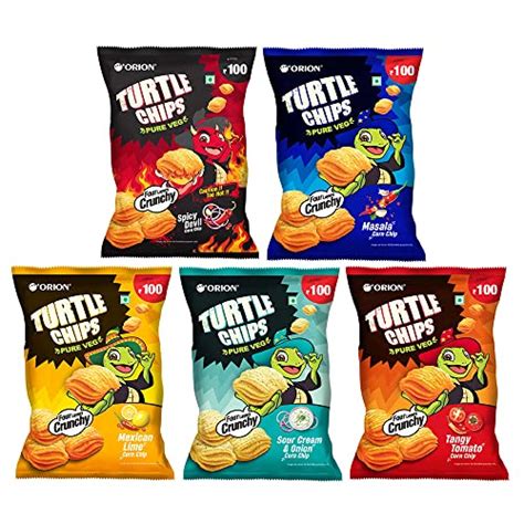 Orion Turtle Chips Corn Chips Party Pack - 5 Flavors (Masala, Tomato ...