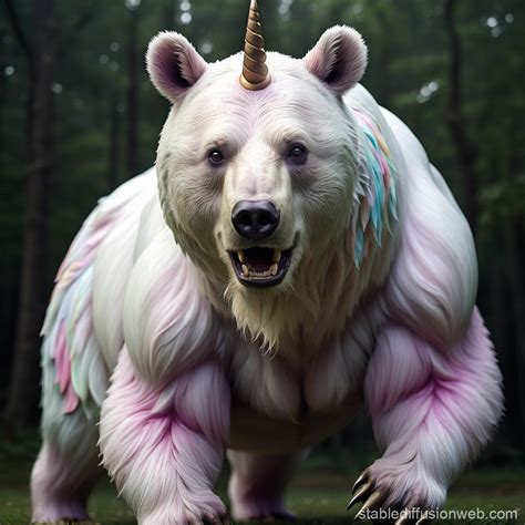 Mythical Bear Unicorn Hybrid | Stable Diffusion Online