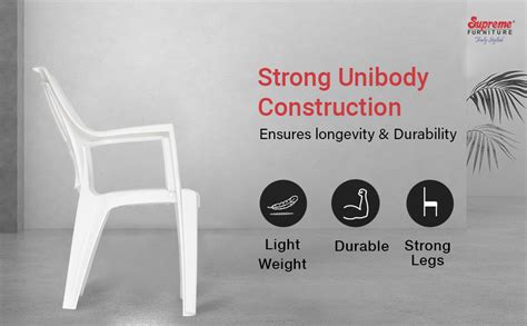 Supreme Turbo Super Plastic Chair (Milky White, Set of 2) : Amazon.in ...