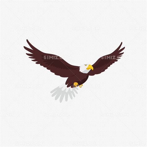 卡通插画飞翔的老鹰可爱图片素材免费下载 - 觅知网