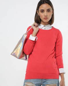 FIG Solid Women Round Neck Black T-Shirt - Buy FIG Solid Women Round ...