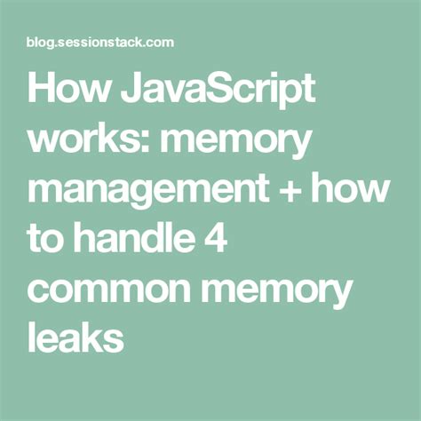 Image result for JavaScript Memory Management