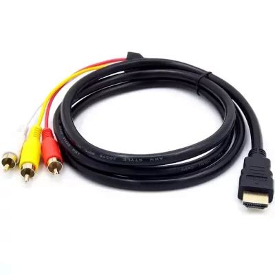 HDMI to RCA Cable, 5ft/1.5m HDMI to 3rca Video Audio AV Component ...