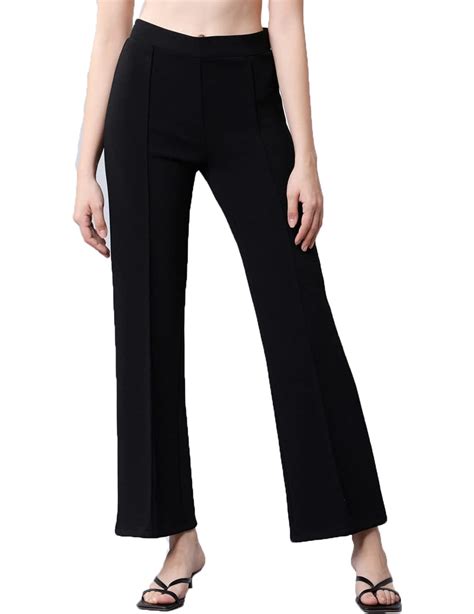 Buy DIGITAL SHOPEE Polyster Blend Bootcut Parallel Trouser Pants for ...
