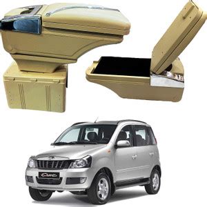Oshotto PU Leather AR-02 Car Armrest Console Box For Quanto Beige Car ...