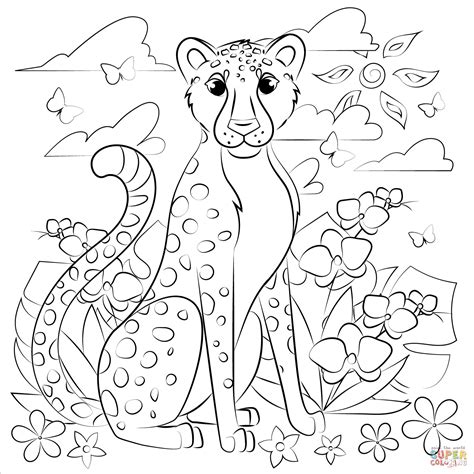 Coloring Pages Of A Cheetah