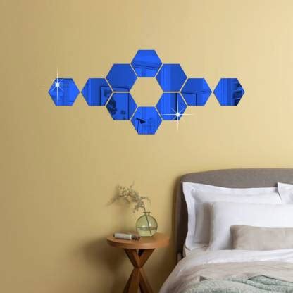 DeCorner P-10 Hexa Blue Large Self Adhesive Sticker Price in India ...