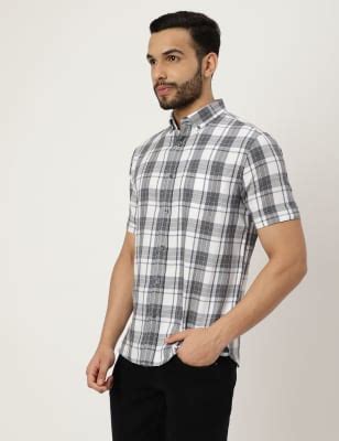 Pure Cotton Checkered Collared Shirt