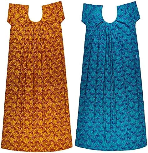 Buy Pal Bastralaya Bengal Cotton Printed Nighty Night Gown/Night Dress ...