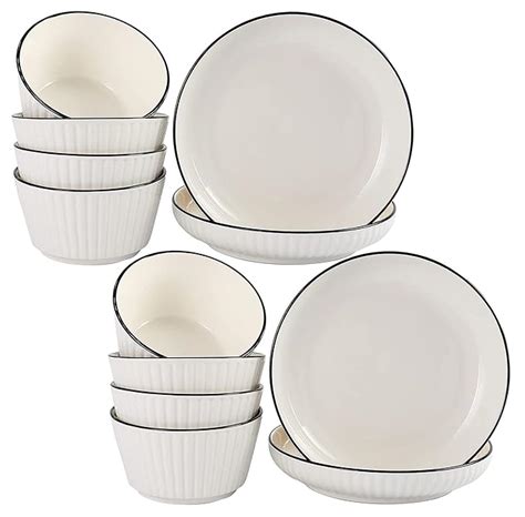 Buy P-Plus International Fusion Porcelain Dinnerware Set Round Plates ...