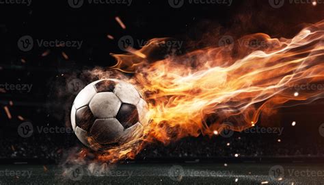 Soccer Football On Fire