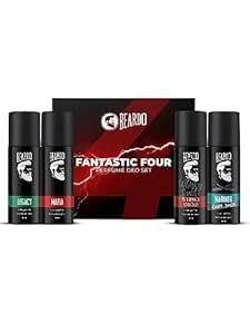 Buy Beardo Fantastic 4 Perfume Body Spray Gift Set for Men 4X40ml ...