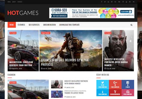Hot Games Gaming Blogger Template - Zordo Forest | Free Premium Blogger ...