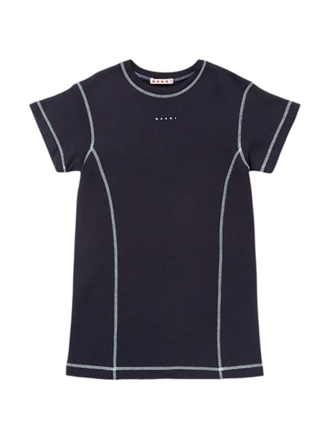Cotton jersey dress w/logo - Marni Junior - Girls | Luisaviaroma