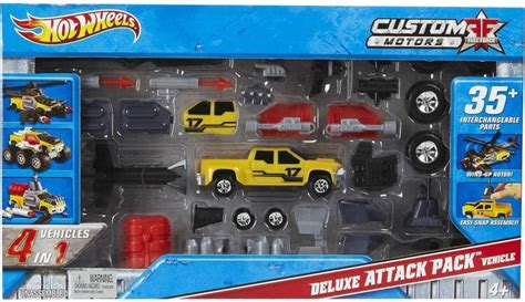 HOT WHEELS Custom Motors Deluxe Attack Pack Vehicle - Custom Motors ...