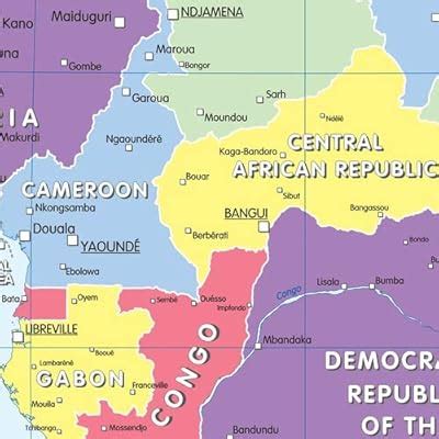Buy Color Blind Friendly Political Wall Map of Africa - 26.5 x 31.75 ...