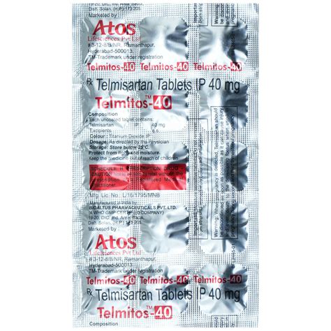 Telmitos-40 Tablet | Uses, Side Effects, Price | Apollo Pharmacy