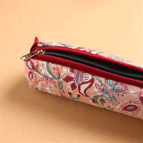 Handcrafted Quilted Cotton Multipurpose Pencil Pouch