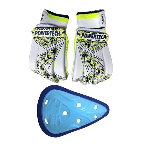 Buy JetFire Ibex Arrow Batting Gloves Combo with Abdominal Guard (Men ...