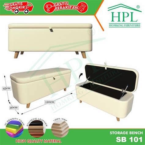 Promo Sofa Penyimpanan Serbaguna / Storage Bench / Stool - Coklat200 ...
