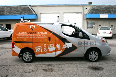 Creative Vinyl Wrap on Brand New Nisan NV 200 Van for Coconut Grove ...
